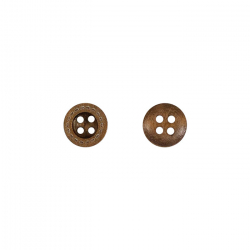 Пуговица деревянная #25-632 1,1 см (коричневая) 1/200 шт