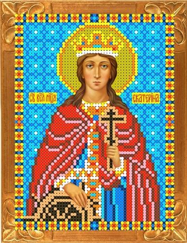 Канва для бисера КБИ-5057 Св. Екатерина 12,5х16,5 см Канва для бисера КБИ-5057 Св. Екатерина 12,5х16,5 см