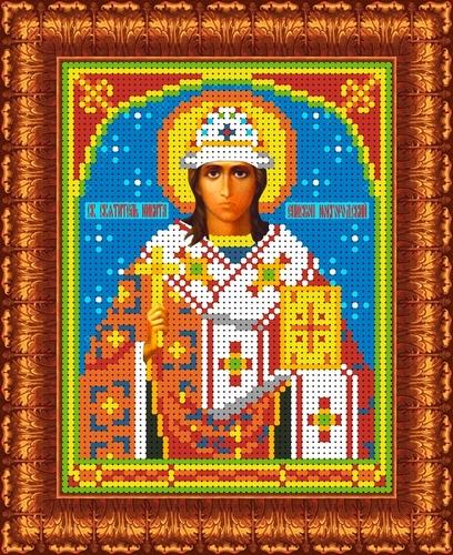 Канва для бисера КБИ-5064 Св. Никита Новгородский 13х16,5 см Канва для бисера КБИ-5064 Св. Никита Новгородский 13х16,5 см