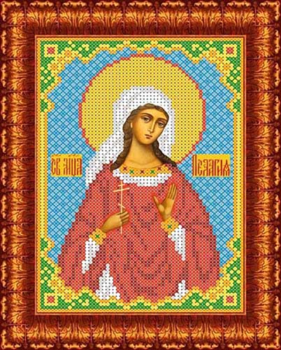 Канва для бисера КБИ-5080 Св. Пелагея 13х18 см Канва для бисера КБИ-5080 Св. Пелагея 13х18 см