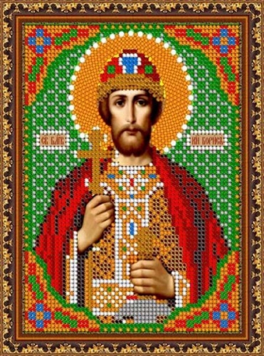Pисунок на ткани для вышивания бисером 789М «Св. Борис» Pисунок на ткани для вышивания бисером 789М «Св. Борис»