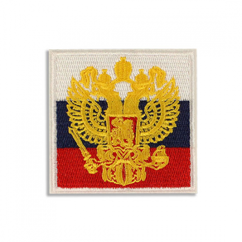 Аппликация термоклеевая "Флаг России с гербом", №8624 1/10 шт Аппликация термоклеевая "Флаг России с гербом", №8624 1/10 шт