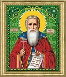 Рисунок на ткани для вышивания бисером Бис 801 "Св.Максим" Рисунок на ткани для вышивания бисером Бис 801 "Св.Максим"