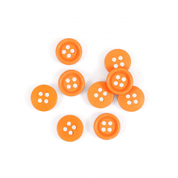 Пуговица деревянная #25-633 1,1 см (оранжевая) 1/200 шт
