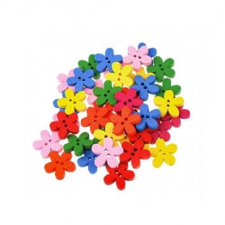 Декоративные пуговицы 25-203 "Цветы" 1/500 шт