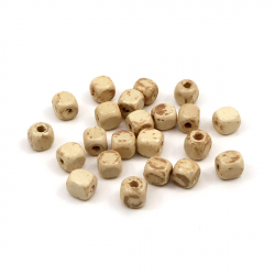 Бусы деревянные "Кубик" #25-172, 8х8 мм,1/250 гр