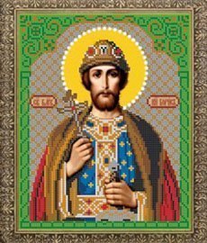 Рисунок на ткани для вышивания бисером Бис 789 «Св. Борис» Рисунок на ткани для вышивания бисером Бис 789 «Св. Борис»