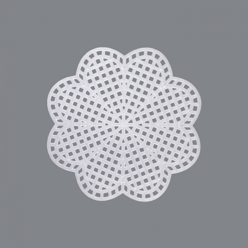 Канва пластиковая "Цветок" 8х8 см 1/50 шт