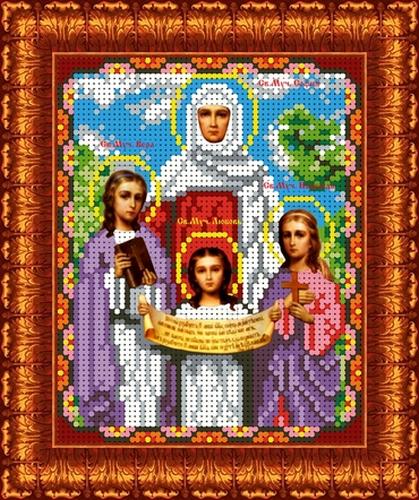 Канва для бисера КБИ-5041 Вера, Надежда, Любовь 13х18 см Канва для бисера КБИ-5041 Вера, Надежда, Любовь 13х18 см