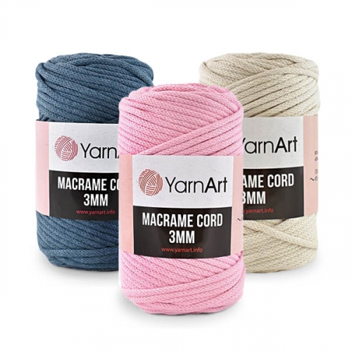 Пряжа Yarnart Macrame Cord 3 мм Пряжа Yarnart Macrame Cord 3 мм