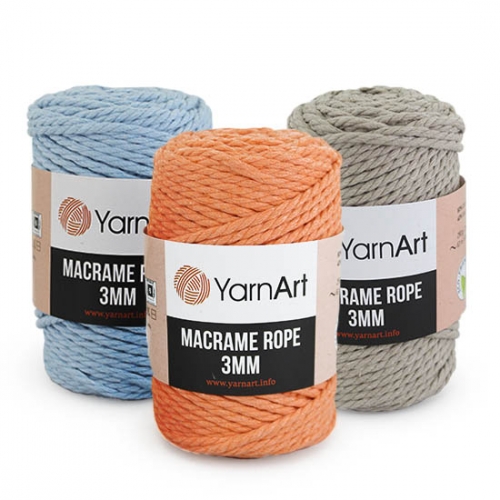 Пряжа Yarnart Macrame Rope 3 мм Пряжа Yarnart Macrame Rope 3 мм