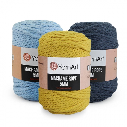 Пряжа Yarnart Macrame Rope 5 мм Пряжа Yarnart Macrame Rope 5 мм