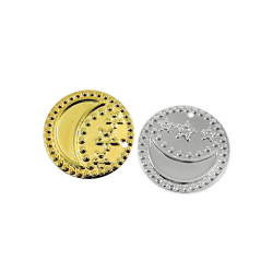 Украшение монетки метал. НG-5 d.22мм серебро 1/100 гр