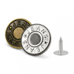 Пуговица джинсовая "Jeans Jeans " 17 мм 1/50 шт