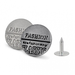Пуговица джинсовая 17 мм "FASHION CLASSIC" 1/50 шт