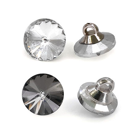 Пуговица-страз на ножке 10 мм, 1/50 шт