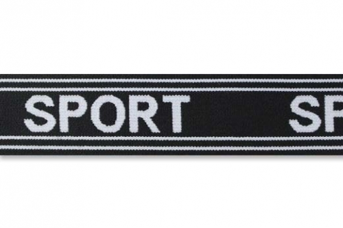 Резинка полиэстер "SPORT" с полоской 3,8 см 1/16 ярд Резинка полиэстер "SPORT" с полоской 3,8 см 1/16 ярд
