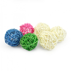 Шар из ротанга №0628-3, 5 см, 1/12 шт