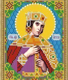 Рисунок на ткани для вышивания бисером 742М "Св. Августа" Рисунок на ткани для вышивания бисером 742М "Св. Августа"