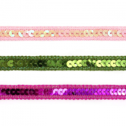 Тесьма с пайетками №8963 ш.1,2 см 1/32 м