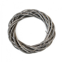 Венок из лозы серый 30 см