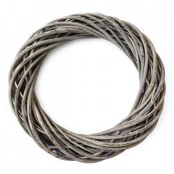 Венок из лозы серый 40 см