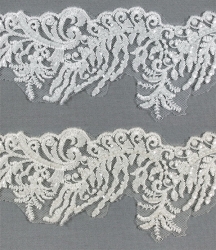 Кружево свадебное (на сетке) Е2852CG 1/10 ярд